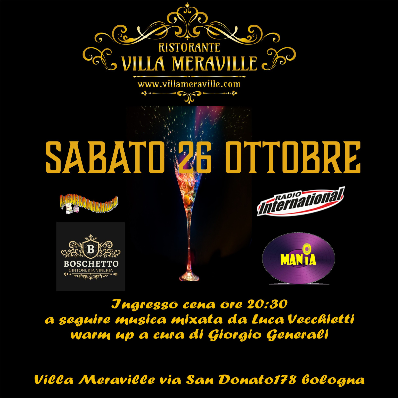 SABATO 26 OTTOBRE