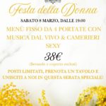 Festa della Donna 2025: una serata tra gusto, musica dal vivo e divertimento.